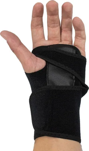 Left-Hand Wrist Brace with Built-In Splint, Adjustable Black Carpal Tunnel Support