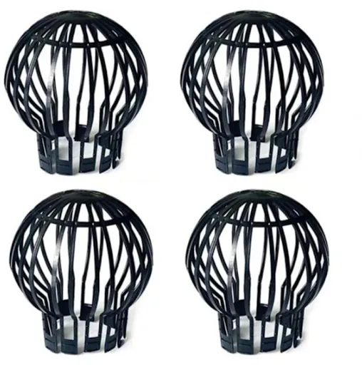 Pack of 4 - Plastic Drain Guards - Prevents drain pipes from becoming clogged by leaves, moss, mud, sludge, silt, balls and other debris.