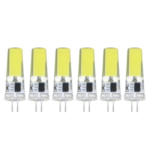 6 Pieces G4 LED Bulbs 9W Dimmable COB Lamp 500LM for Home Ceiling Landscape Chandelier Lamps 6500K White Light