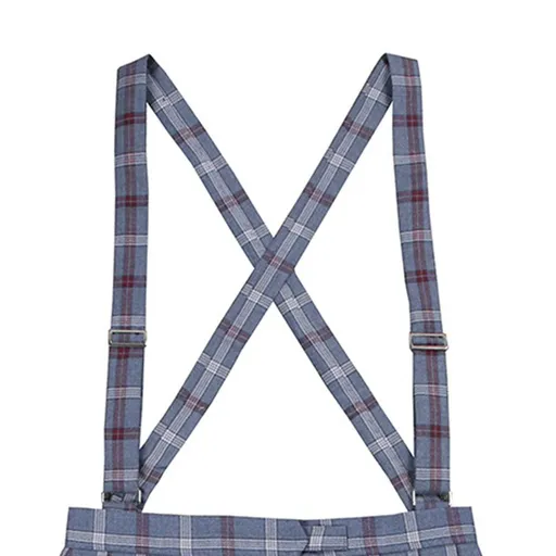 JK Single Strap Polyester Adjustable Pink White Check Gray and blue red and white check single strap