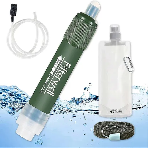 Portable Water Filter & Purifier with Carbon Filtration