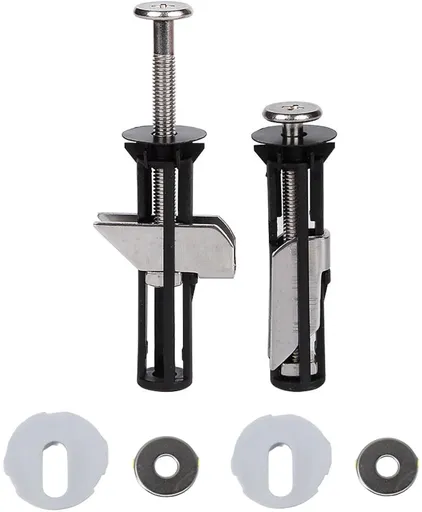Toilet Seat Hinges - Universal Mounting Kit for Toilet Seats - Toilet Seat Hinge Set