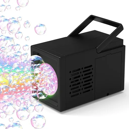 Fully Automatic Bubble Blowing Handheld Electric Bubble Machine Toy Outdoor Birthday Without Battery and Bubble Water A