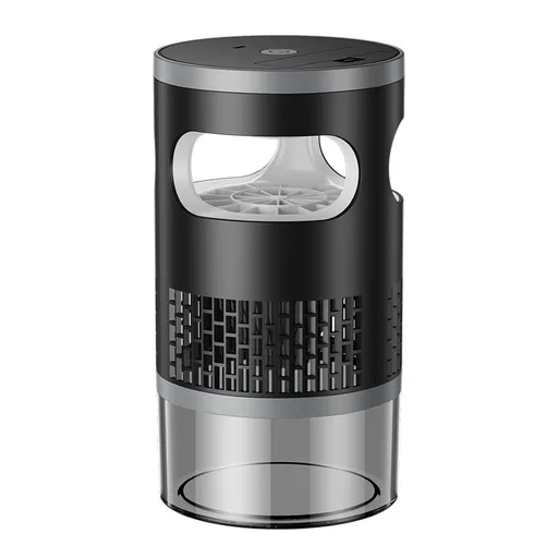Indoor Insect Trap, Bug Catcher & Killer with Strong Suction, Time Setting, UV Light, Mosquito Bug Zapper （black）