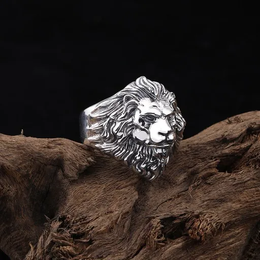 Chiba Men Lion Ring Copper Adjustable TJ-241 Lion's Head Ring Opening adjustable