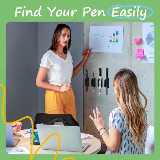10 PCS Pen Holder for Desk, Adhesive Pen Holder for Classroom Clipboard Attachment, Silicone Pencil Holder & Marker Holder for School