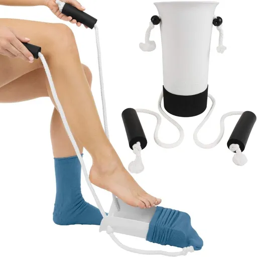 Sock Aid - Easy on and off Stocking Slider - Pulling Assist Device - Sock Helper Aide Tool - Puller for Elderly, Senior, Pregnant, Diabetics - Pull up Assistance Help