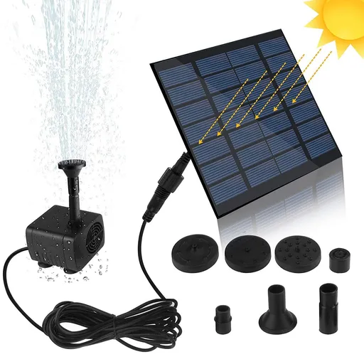 Mini Solar Fountain Pump, Solar Water Pump Power Panel Kit Submersible Brushless for Garden Water Circulation/Pond Fountain