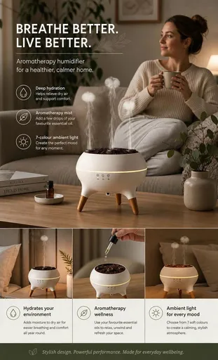 Dreamy Jellyfish Oil Diffuser, Music Linked Color Shift, Ultra Quiet For Nighttime Rest