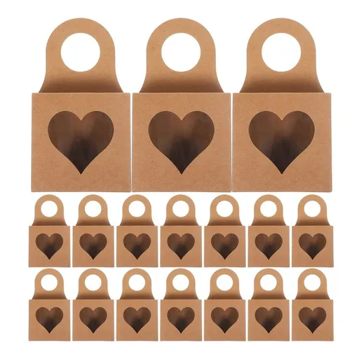 Brown Paper Wine Bottle Box, 50Pcs, Multi-Functional Storage for Home and Travel
