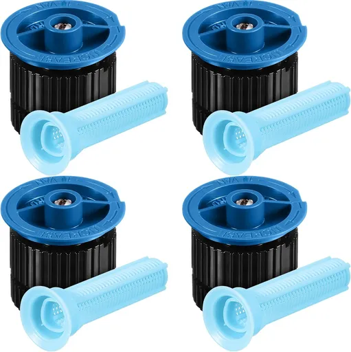 4 Pcs 10 VAN Variable Arc Nozzle Replacement Sprinkler Head Adjustable 360 Degree Rotating Irrigation Pop up Sprinkler Head Compatible with Rainbird, Hunter, Orbit for Garden Lawn