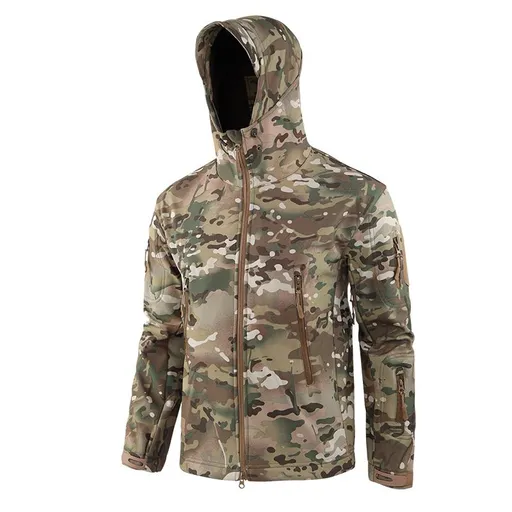ESDY Men Softshell Jacket Outdoor Fleece Training Coat Genuine CP XXXL