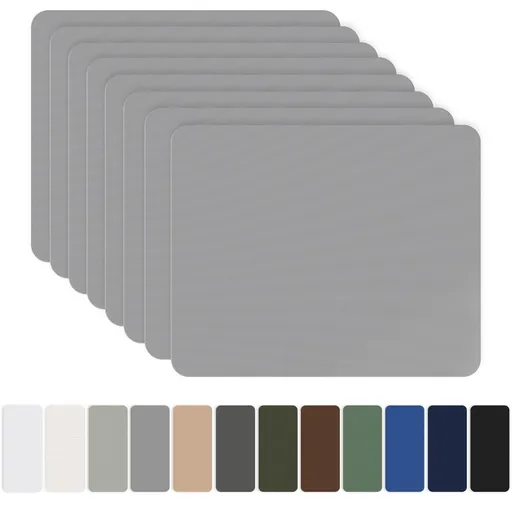 8 Pieces 7.87 x 5.9 inch Nylon Repair Patches Nylon Fabric Patch Self-Adhesive Fabric Repair Tape Waterproof Lightweight Outdoor Gear Patch Kit for Down Jacket Clothing Tent Bag - Gray - Size 8 Pieces