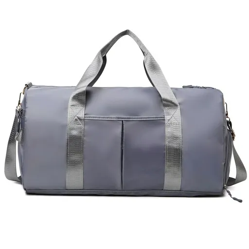 Large Sports Gym Bag Oxford Travel Bag Wet Dry Storage for Swimming - Gray