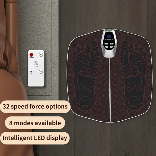 EMS pedicure machine: 8 modes and 32 files, intelligent acupoint massage, relieving fatigue and improving leg shape, a portable foot care expert shared by the whole family! /coffee color