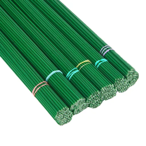 100pcs/Package Green Floral Stem Wire for Artificial Flower Making 12 inch Plastic Twist Ties Plant Ties Reusable