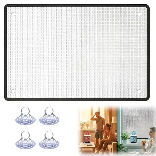 Aluminium foil Sun-Protection Window Film, UV-Resistant,Suction-Cup Type | 20x63in