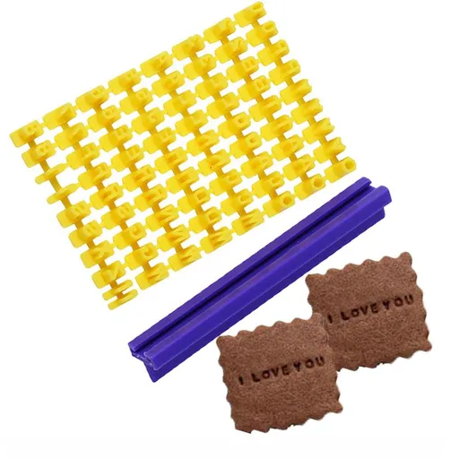 Alphabet Mold Cookies Cutter Biscuits Baking Printing Number Word Press Stamp Baking Mould Curling Embossing Mold Cake DIY Tool