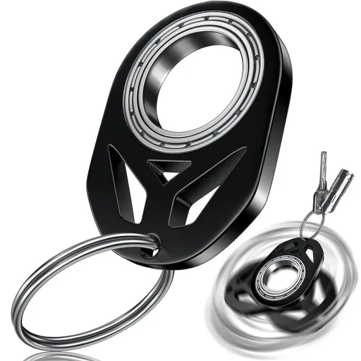 Keychain, Spinning Keychain , Keychain for Adults, Metal Spinner Perfect for gamer party favors with spinning keychain fidget