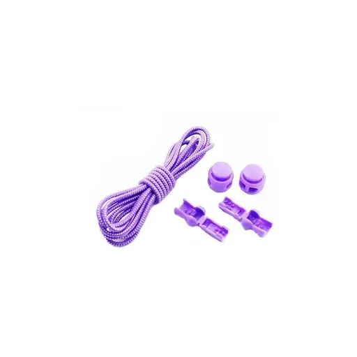 No Tie Elastic Shoelaces with Toggle Locks for Sneakers Running Walking Shoes - Purple