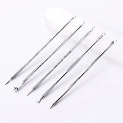 Blackhead remover,Acne treatment,Pimple Popper,Face Skin Care Kit,Professional Comedone Blemish, Scar Extractor, 5 Piece