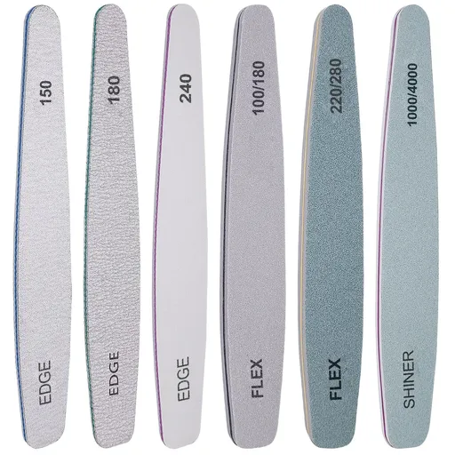 Nail File and Buffer Set, 6 Pcs Professional Nail File Kit for Acrylic and Natural Nails, Grit Soft Nail Filer Gel Nail Files