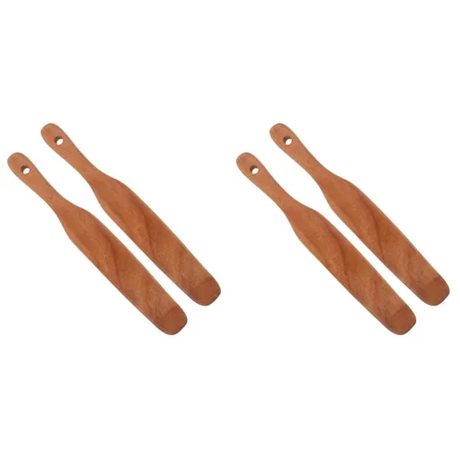 Coffee Wooden Cheese Spreader for Kitchen Use, Versatile Wide Shovel, 4Pcs
