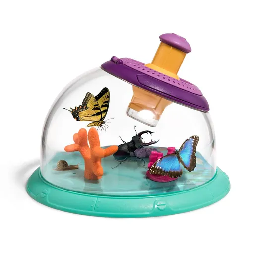 Bug Catcher Kit for Kids, Butterfly Bug House Insect Observation Box with 5X Magnifying Glass, Portable Kid
