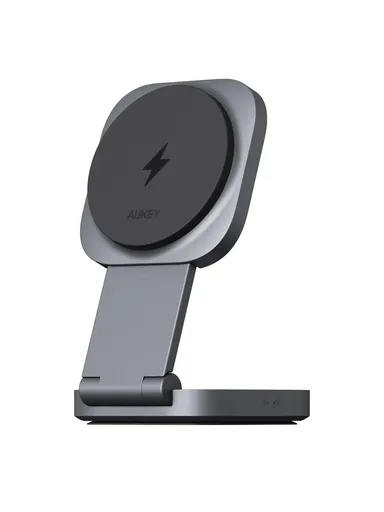 AUKEY MagFusion L Qi2 15W 2-in-1 Foldable Magnetic Wireless Charger for iPhone, AirPods, Samsung & Galaxy Buds – LC-MC211