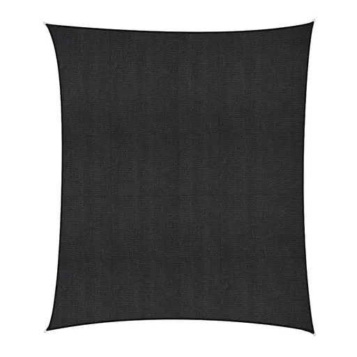 Instahut Sun Shade Sail Cloth 98% UV Block Outdoor Canopy Rectangle 5X6M Black
