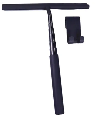 Extendable Shower Squeegee - Shower Squeegee with Holder - Squeegee Shower with 97 cm Telescopic Rod - Aluminum + Silicone - Squeegee - Window Squeegee Shower Squeegee - Squeegee Shower for Shower Doors, Mirrors, Windows, Tiles, Car Windows, Glass Cl