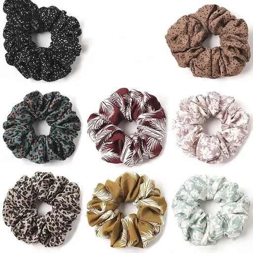 Large Scrunchies Silk Oversized Scrunchie for Thick long Hair Scrunchy Bobbles Hair Ties Jumbo for Women Girls 8pcs