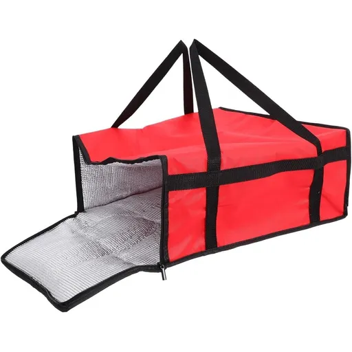1pc Red Insulated Pizza Bag for Takeaway and Delivery