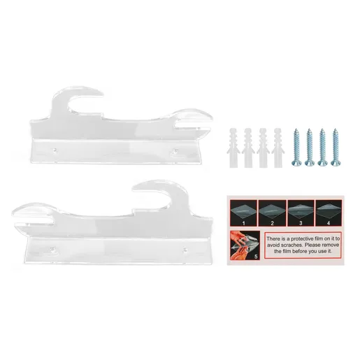Samurai Knife Holder Wall Mounted Acrylic 2 Pcs Transparent
