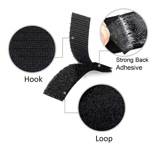 15pc Hook and Loop Strips with Adhesive , Strong Back Adhesive Fasten Mounting Tape for Home or Office Use - Instead