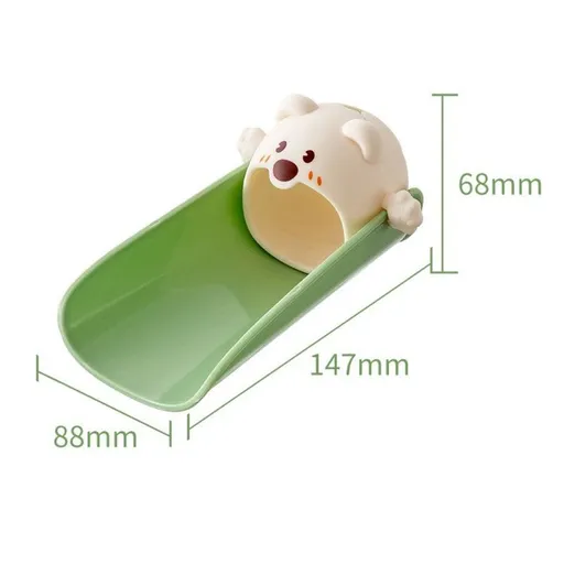 Cute Kids Faucet Extender, Anti-Splash Water Guide Spout for Baby Hand Washing—Green