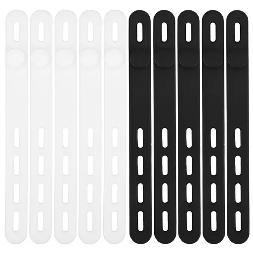 Silicone Wire Ties 20 Pieces Assorted Colors Flexible Cable Organizers for Home Office