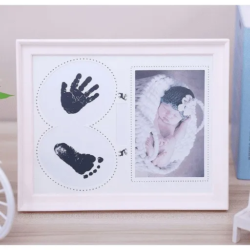Baby Handprint and Footprint Kit for Baby Girl Gifts & Baby Boy Gifts, Unique Baby Shower Gifts, Personalized Baby Gifts for Baby Registry, Keepsake Box for Room Wall Nursery Decor