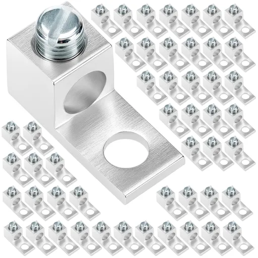Aluminum Alloy Mechanical Lugs, Terminal Mechanical Lug, Set of 50, Tin Plated with High-Strength Low-Resistance Structure