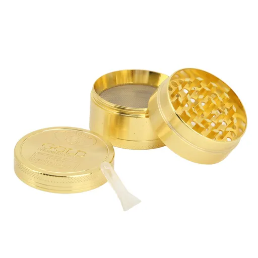 Spice Grinder 40mm 4 Layers Aluminium Alloy Gold Coin Design