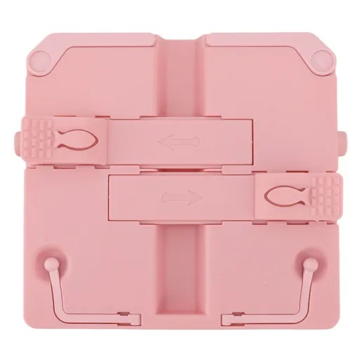 Reading Rack Foldable Portable Round Edges ABS Scratch Resistant Book Stand Holder for School Library Pink