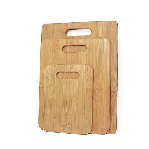 3 Pack Bamboo Cheese Board Set, Cutting, Serving and Chopping Boards