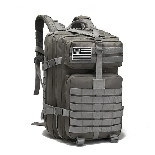 Tactical Backpack Travel Backpack Outdoor Backpack Durable Backpack Organized - Gray - Size Routine 45L