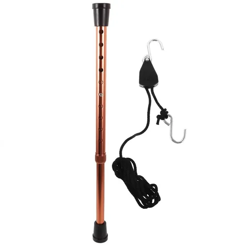 Adjustable Aluminum Alloy Hood Prop Rod for Cars with Hook and Hanging Rope Support Pole