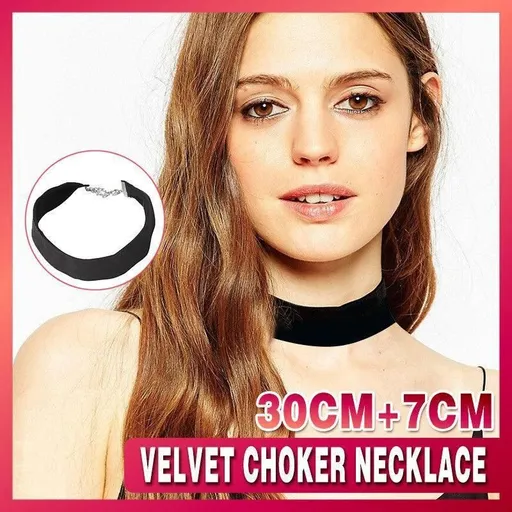 Choker Necklace Black Velvet 30cm 7cm