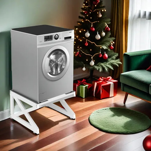 Washing Machine Pedestal Raiser Steel 120kg Anti Slip White