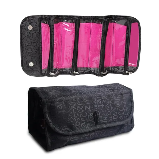 Large Capacity 4-Layer Roll-up Travel Storage Bag Foldable Toiletry Bags Organizer Cosmetic Makeup Bag Pouch with