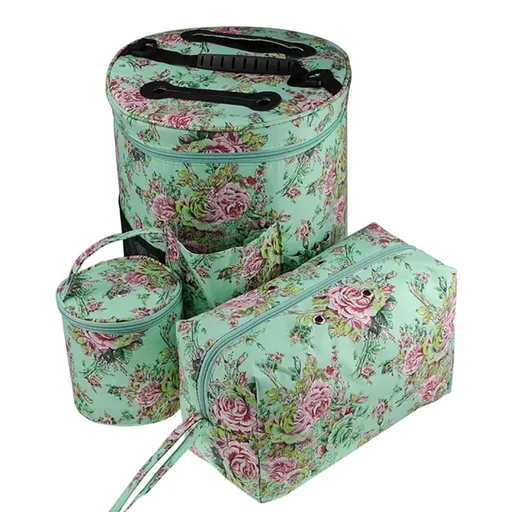Portable Yarn Storage Knitting Tote Bag Yarn BagsCrochet Hooks,Knitting Needles Organizer