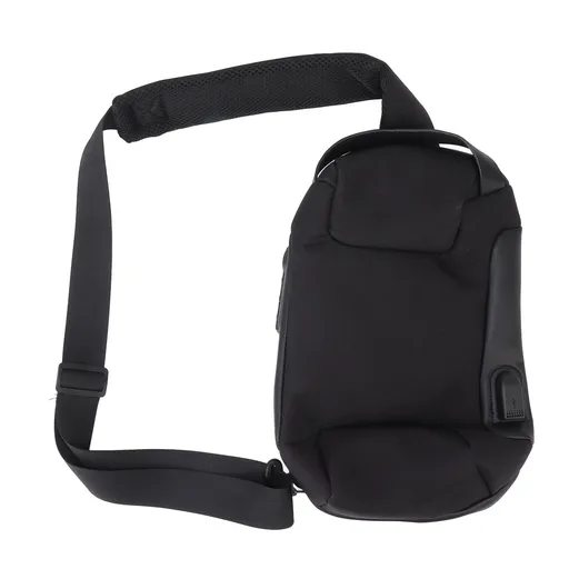 Shoulder Backpack Breathable Large Capacity Lockable Zipper Oxford Cloth Portable Sling Bag for Women Men Black