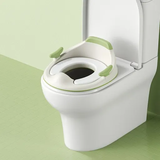 baby portable toilet seat, potty training, no installation, splash proof, hanging storage, travel potty seat, toddler toilet training seat - Green - Size Soft cushion